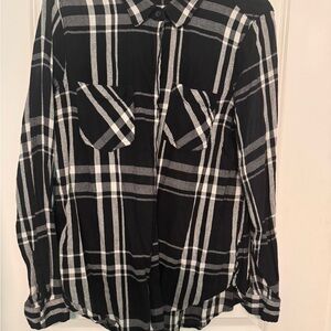 Lucky Brand Monochrome Plaid Shirt